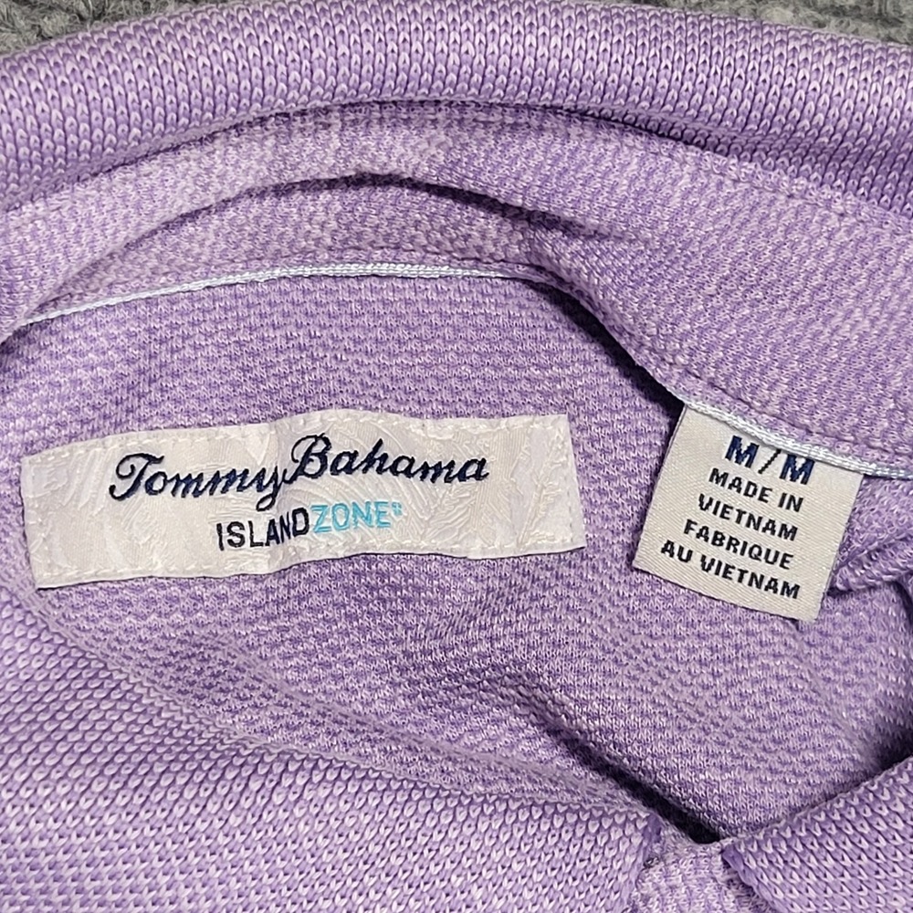 Tommy Bahama IslandZone Purple Performance Polo T-Shirt Men's Size Medium - Picture 6 of 12
